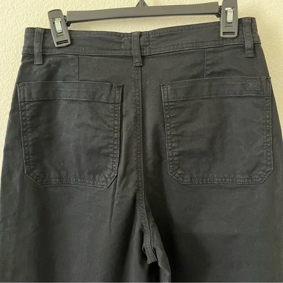NWT Marine Layer Bridget Wide Leg Crop Pants in Faded Black SZ 10 - Picture 11 of 16